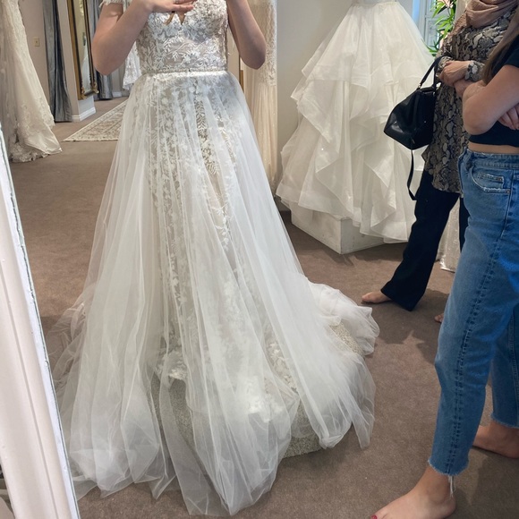 Calla Blanche bridal overskirt - Picture 5 of 7